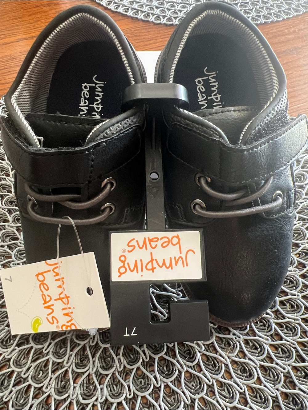 Jumping Beans Black Dress Shoes - Toddler